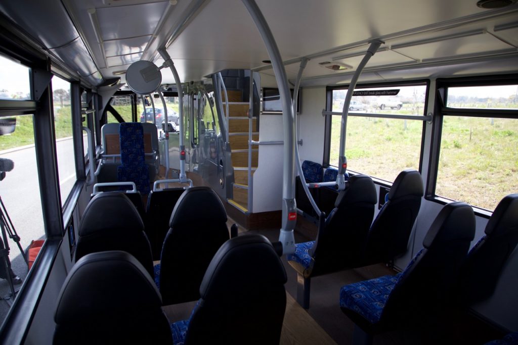 Inside a Norfolk bus
