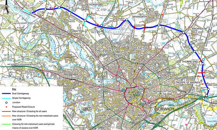 NDR Traffic Update – Buxton Road, Spixworth to close for two weeks