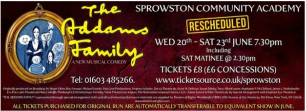 ‘The ‘Snow’ Must Go On’ – The Addams Family will come to Sprowston!